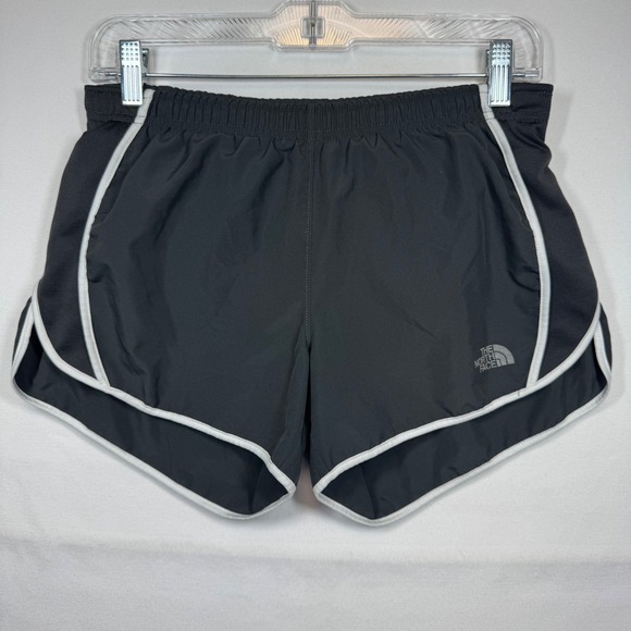 The North Face Running Shorts Athletic Workout‎ Black White Trim Sz Small - Picture 1 of 9